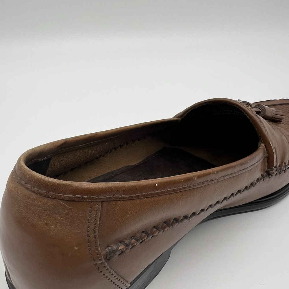 Hush Puppies Men's Loafers Brown Leather Tassel Kiltie Apron Toe Slip On 9.5M - Picture 11 of 16